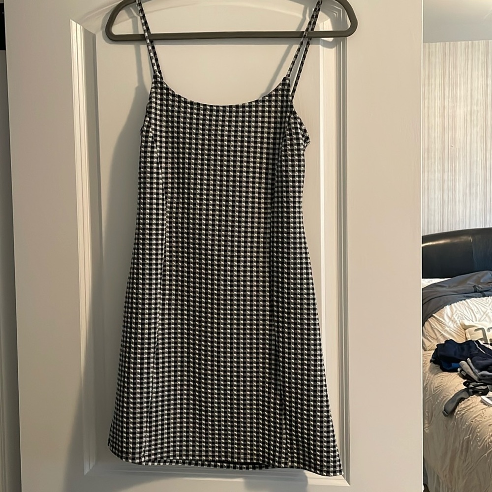 Top Shop Women’s black and white plaid dress